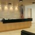 A matching “stick” mosaic was also installed in the reception area to tie the concept throughout the space.