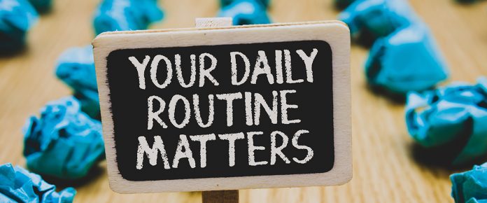 Handwriting text writing Your Daily Routine Matters