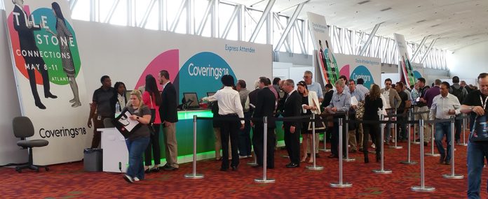 Registration at Coverings 2018