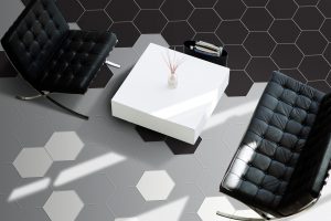 hex tile room scene