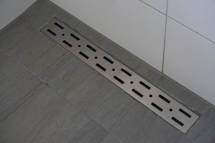 linear floor level shower