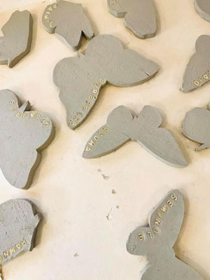 clay butterflies