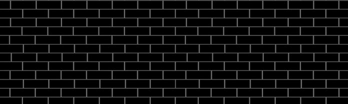 black subway tile with white grout