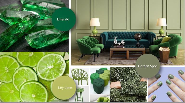 green hues collage