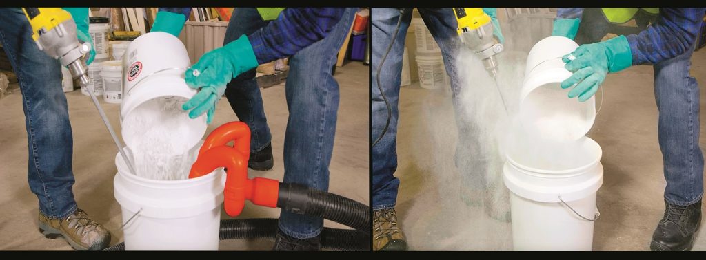 Using the Dust Hog device to control dust on a job