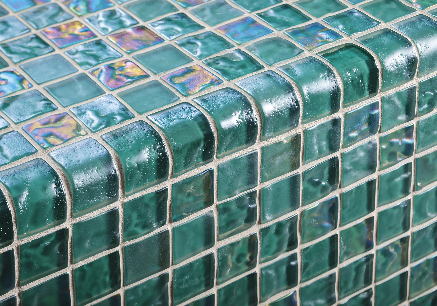 Island Stone's Lava Glass mosaics offer durable, fused glass tiles with  iridescent and undulating accents - TileLetter