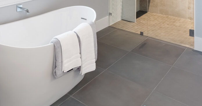 Bathtub and shower in new luxury home