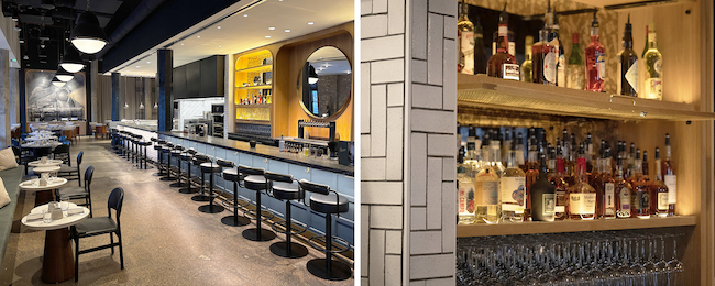 Rouser Restaurant at Asher Adams featuring Schluter QUADEC profiles in matte white.
Photos: BILD photography.