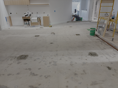 Jobsite - floor had to be flattened