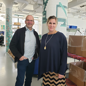 Victor Parra, Director of Operations, with Martha Acworth, Artaic President.